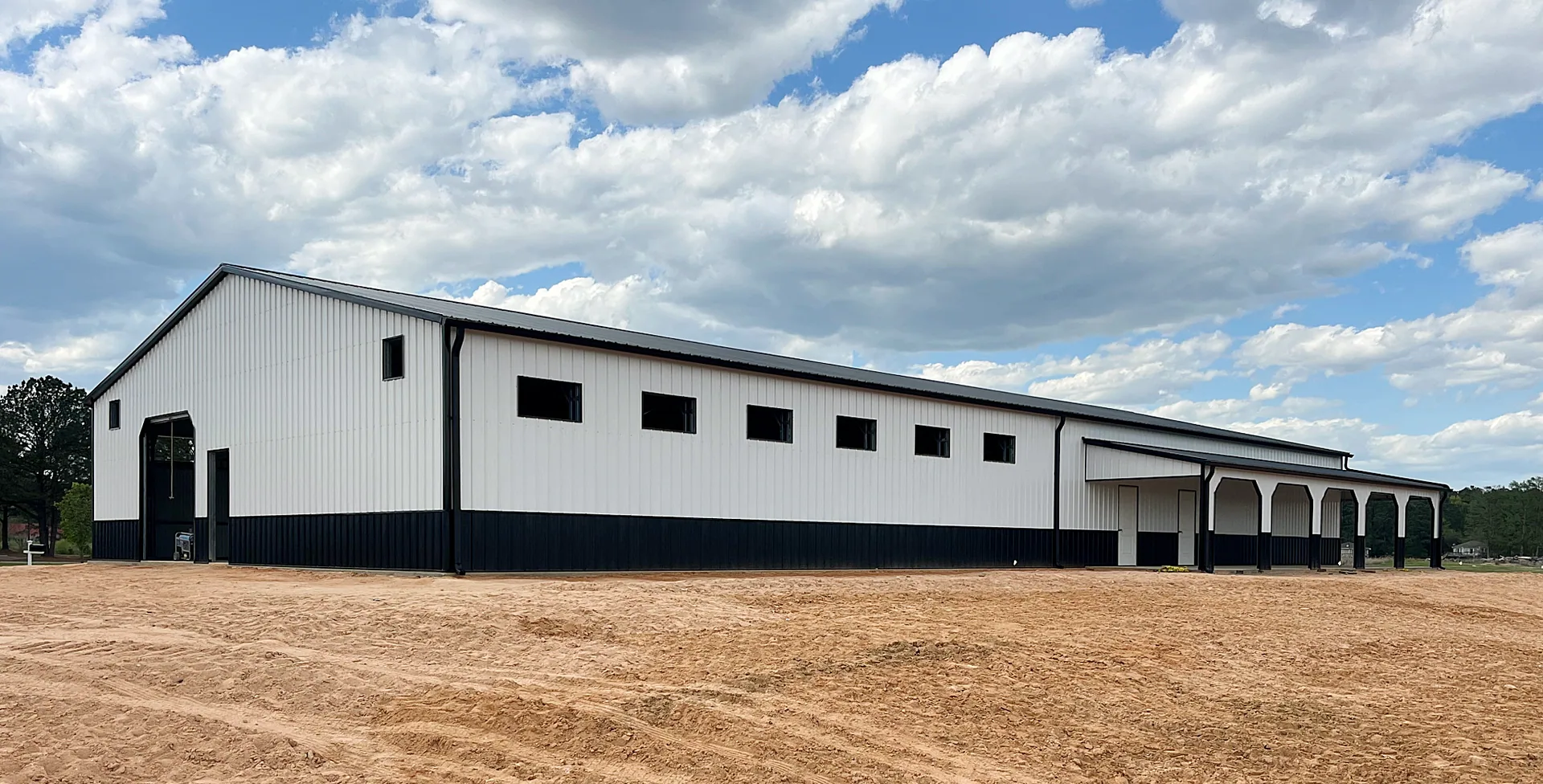 Large commercial steel building
